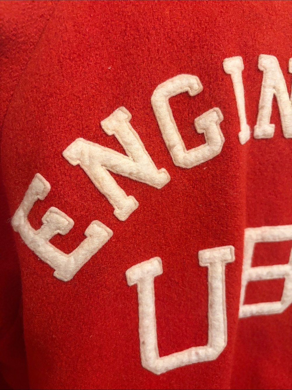 Vintage UBC Engineers Red Wool Varsity Jacket, Men’s Medium - Picture 4 of 6